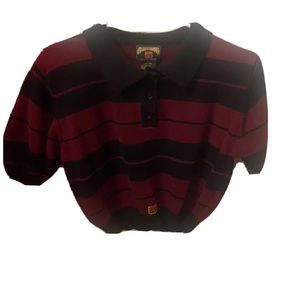 Grunge Striped Crop Top